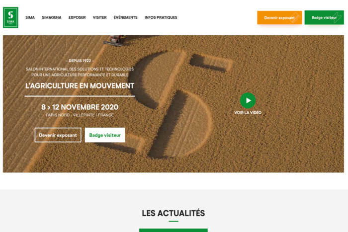 SIMA 2020 @ Parc des expositions Paris Nord Villepinte (93 Seine Saint Denis)
