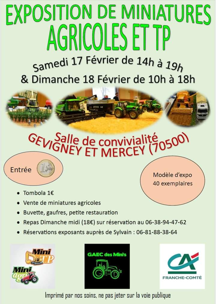 Exposition de miniatures agri et tp